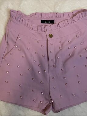 CBR Lavender Pearl-Embellished Women’s Shorts